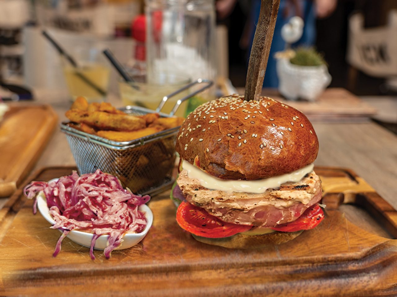 Hamburger de thon jaune