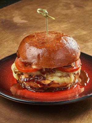 Pepper Crusted Turkey Burger