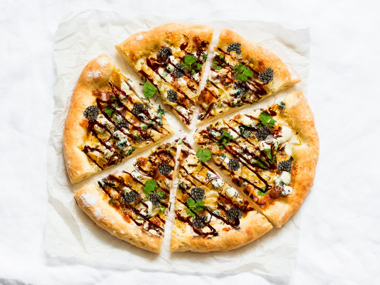 Pizza aux mûres